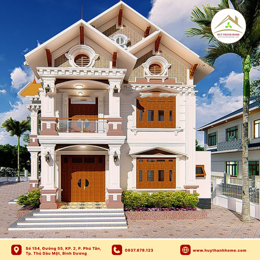 biệt thự 2 tầng mái thái