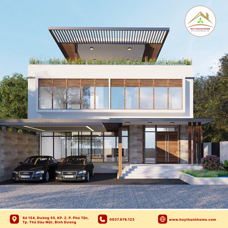 biệt thự 2 tầng hiện đại 