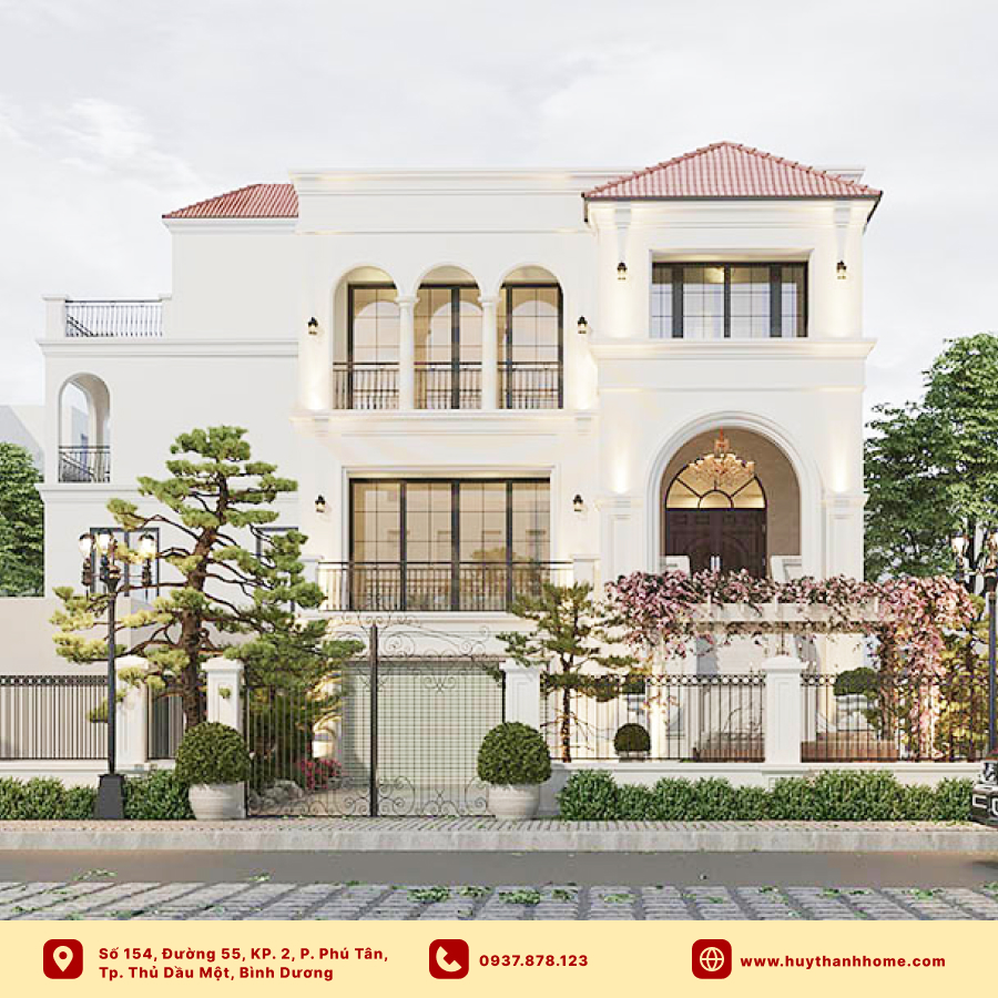 Biệt thự 3 tầng theo phong cách châu Âu