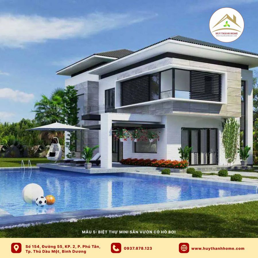 Biệt thự mini sân vườn có hồ bơi