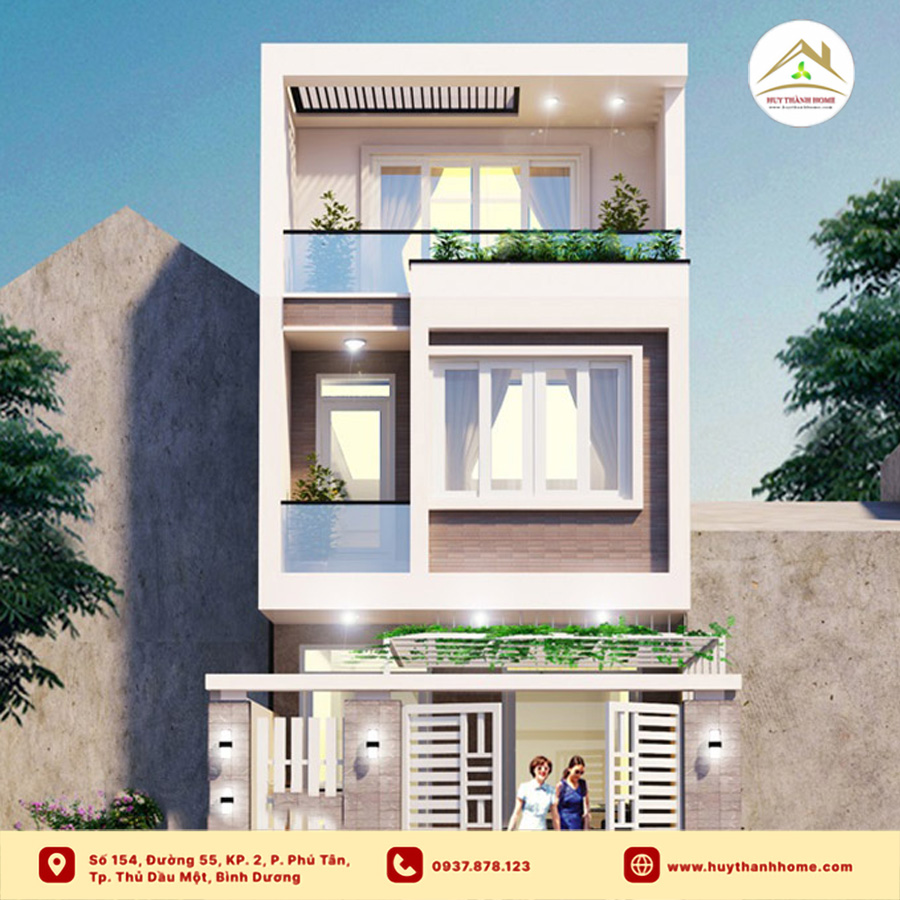 mẫu thiết kế nhà ống 5x20 có giếng trời (2)