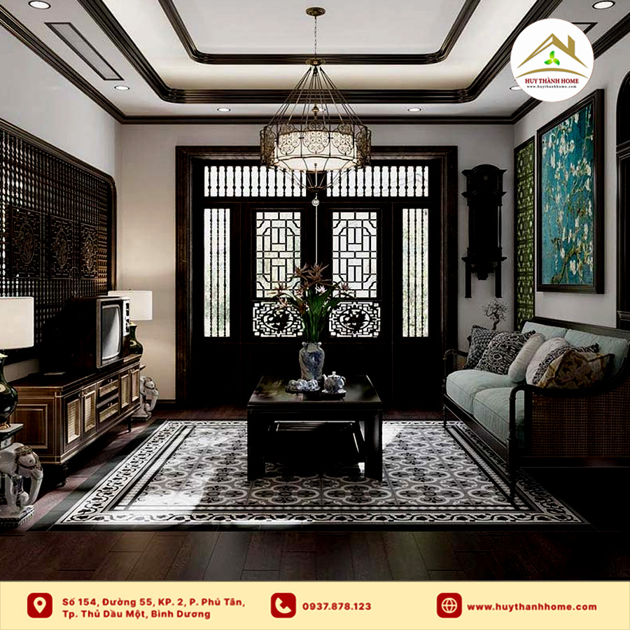 Thiết kế nội thất nhà cấp 4 phong cách oriental
